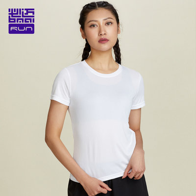 女子跑步运动短袖圆领透气轻薄T恤